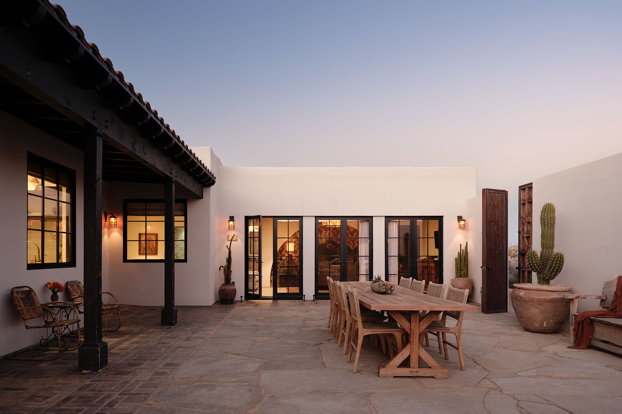 Courtyard, dusk